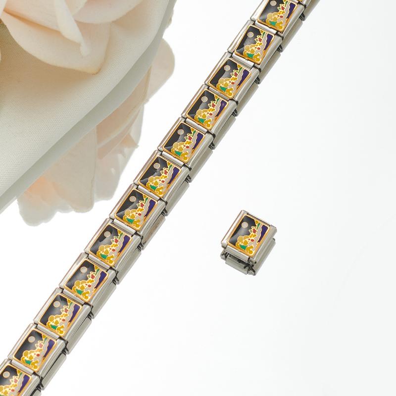 Product Introduction of Modular Bracelet Titanium Oil Drop DIY Custom Fit Unisex 12