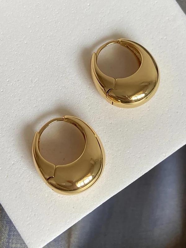 U-shaped Hoop Earrings, Minimalist Geometric Earrings for Women, Daily Use, Trendy All-match & Exquisite Jewelry for Birthday Gift 2