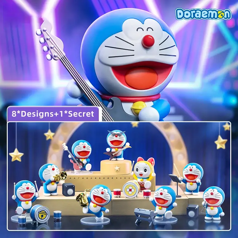 52TOYS Doraemon Concert Series Full Set Of Blind Box Trendy Toys Creative Decorative Ornaments Peripheral Gifts