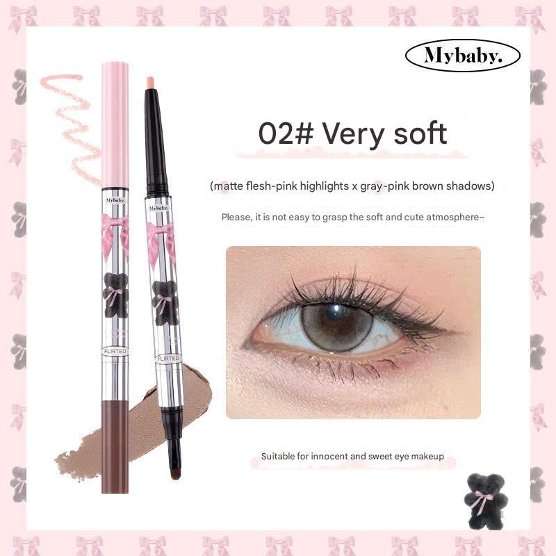 Bút kẻ bọng mắt 2 đầuFlortte My baby, chống thấm nước lâu trôi, tạo hiệu ứng cho mắt