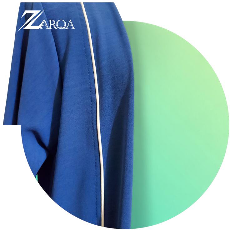 Product Introduction of ZARQA - Luna Gamis 2 | Abaya gamis sisesa Two Tone List Bisban Polos Muslim Turki Dewasa Remaja Lebaran terbaru 2025 Crinkle Mewah Maxi abaya santri Airflow Simple 3