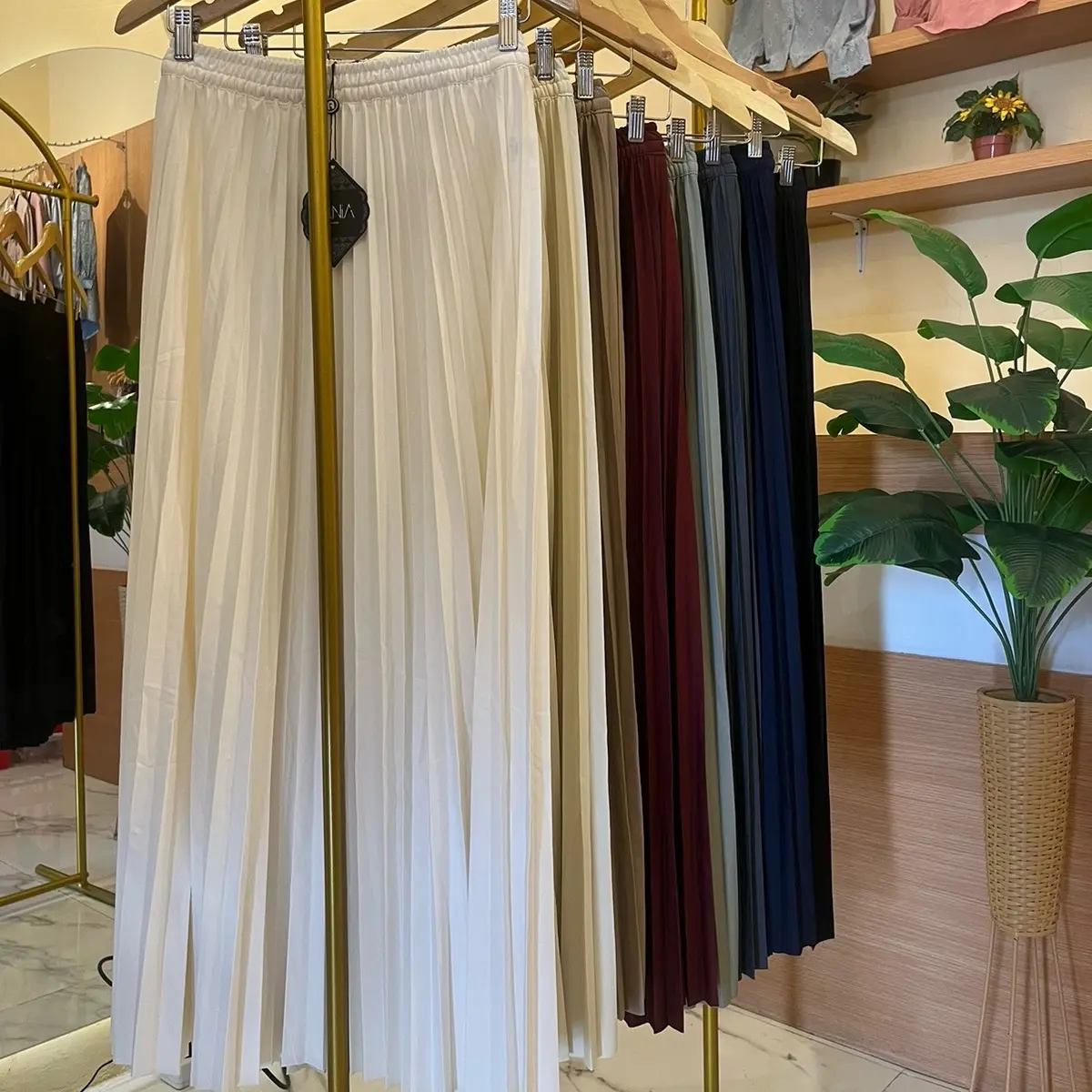 Rok Plisket RANIA ORI Model Polos