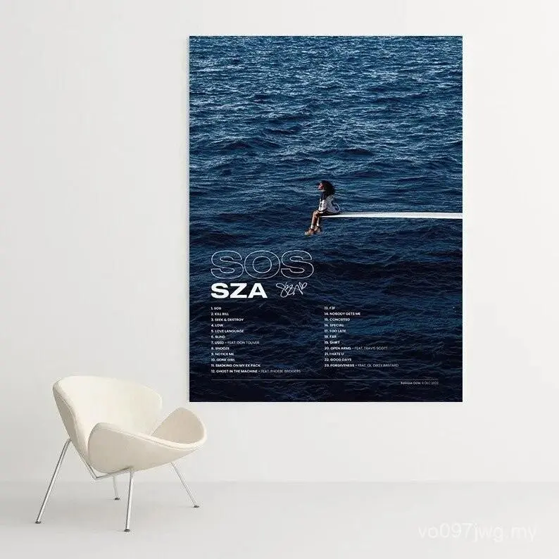 Áp Phích Chân Dung SZA, Ca Sĩ Pop R B, Bìa Album Âm Nhạc SOS, CTRL, Tranh Vải Danh Sách Ca Nhạc, Tranh Nghệ Thuật Treo Tường, Quà Tặng Người Hâm Mộ Trang Trí Nội Thất, PFJU 3
