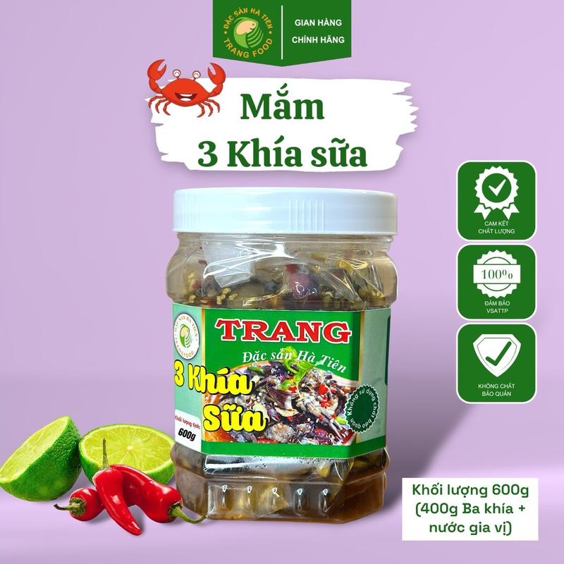 Mắm Ba khía sữa (vị truyền thống) Trang Food hộp 600g Cay Food