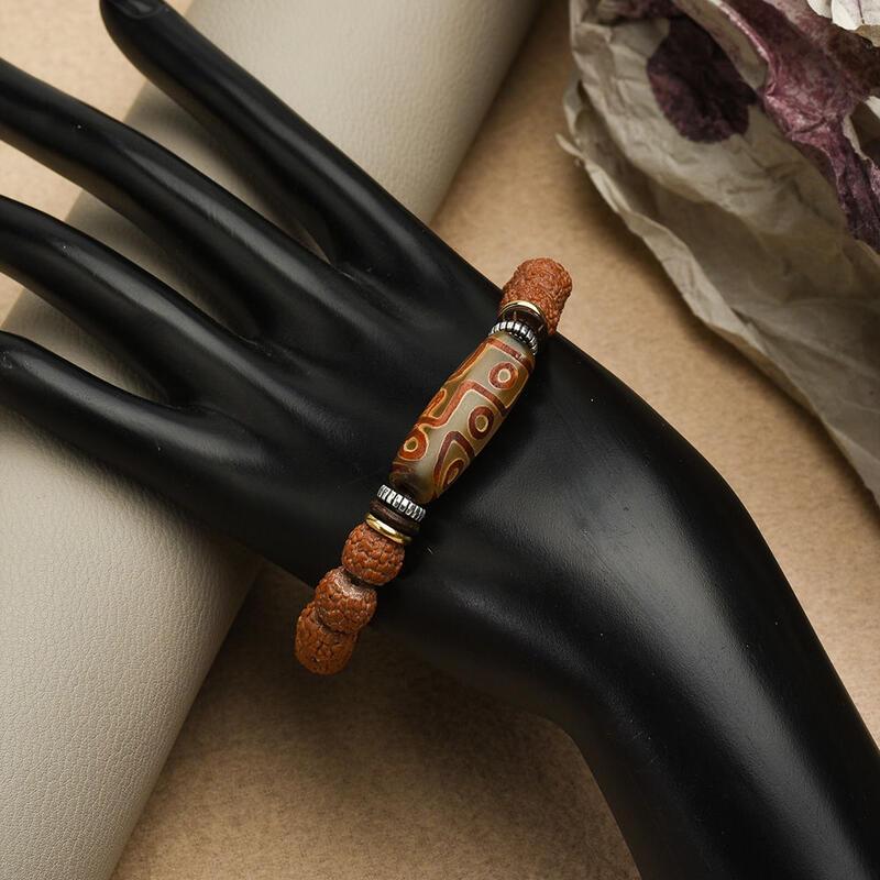 Product Introduction of Nature Vra Bodhi Rudraksha Men Meditation Mala Bead Bracelets for Women Jewelry New Prayer Tibetan Buddhism Bracelet 8