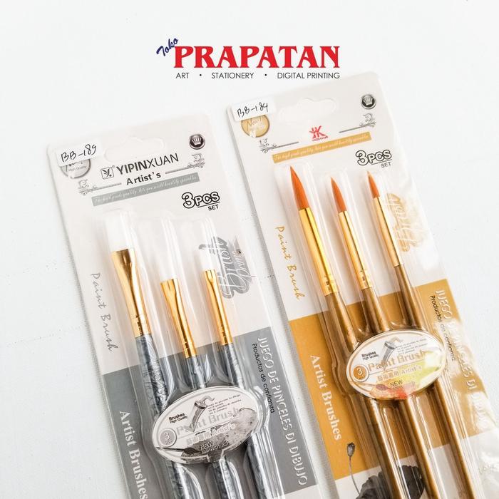 Gambar Kuas Lukis Yipinxuan Hokka set 3pcs / Paint Brush - Y-306 Flat dari Toko Prapatan_NEW Kota Administrasi Jakarta Timur 3 Tokopedia