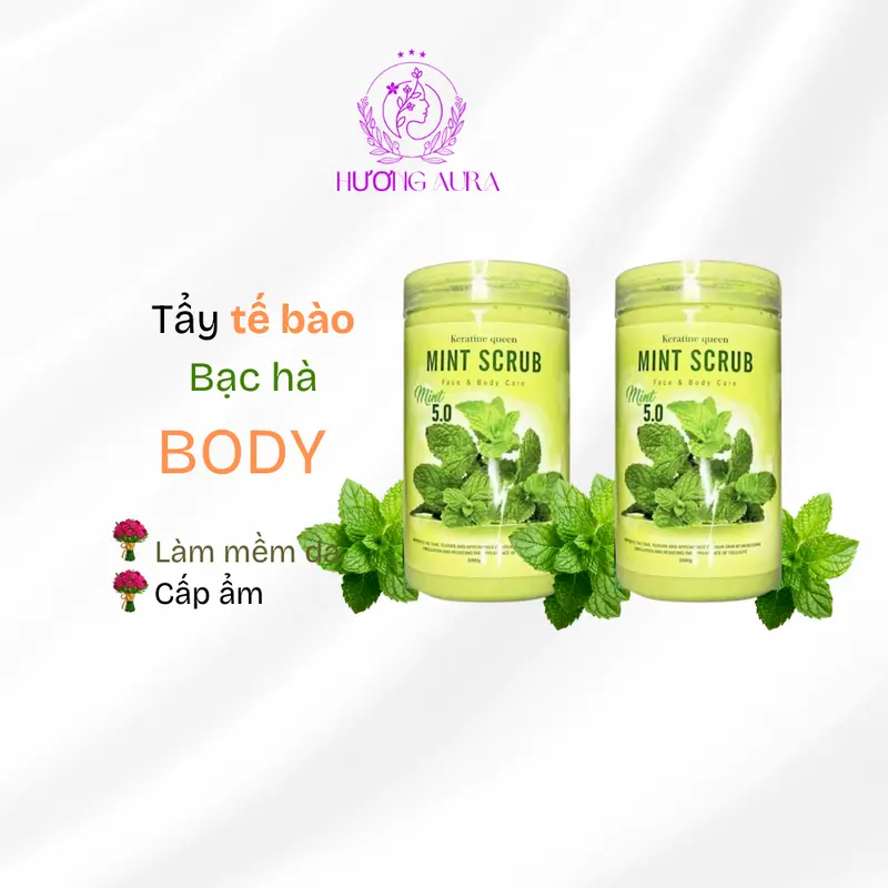 Tẩy Da Chết Bạc Hà 5.0 Chất Xịn Hoàn  Toàn Mới, Tẩy Sạch Da Chết Làm Trắng Dưỡng Da Body Nữ Women 3