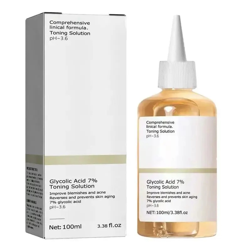 7% Glycolic Acid Toning Solution Ordinary Acne Remover Lifting Firming Wrinkles Glowing Facial Skin Care Glycolic Acid Toner New Hydrating Moisturize