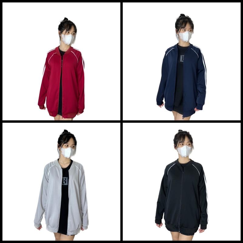  Áo Khoác Viền Tay 3 Sọc Nam Nữ Vải Umi Co Giãn 4 Chiều,Mặc 4 Mùa Trẻ Trung Năng Động,Có Logo Thêu Tang Mac Đầy Đủ 