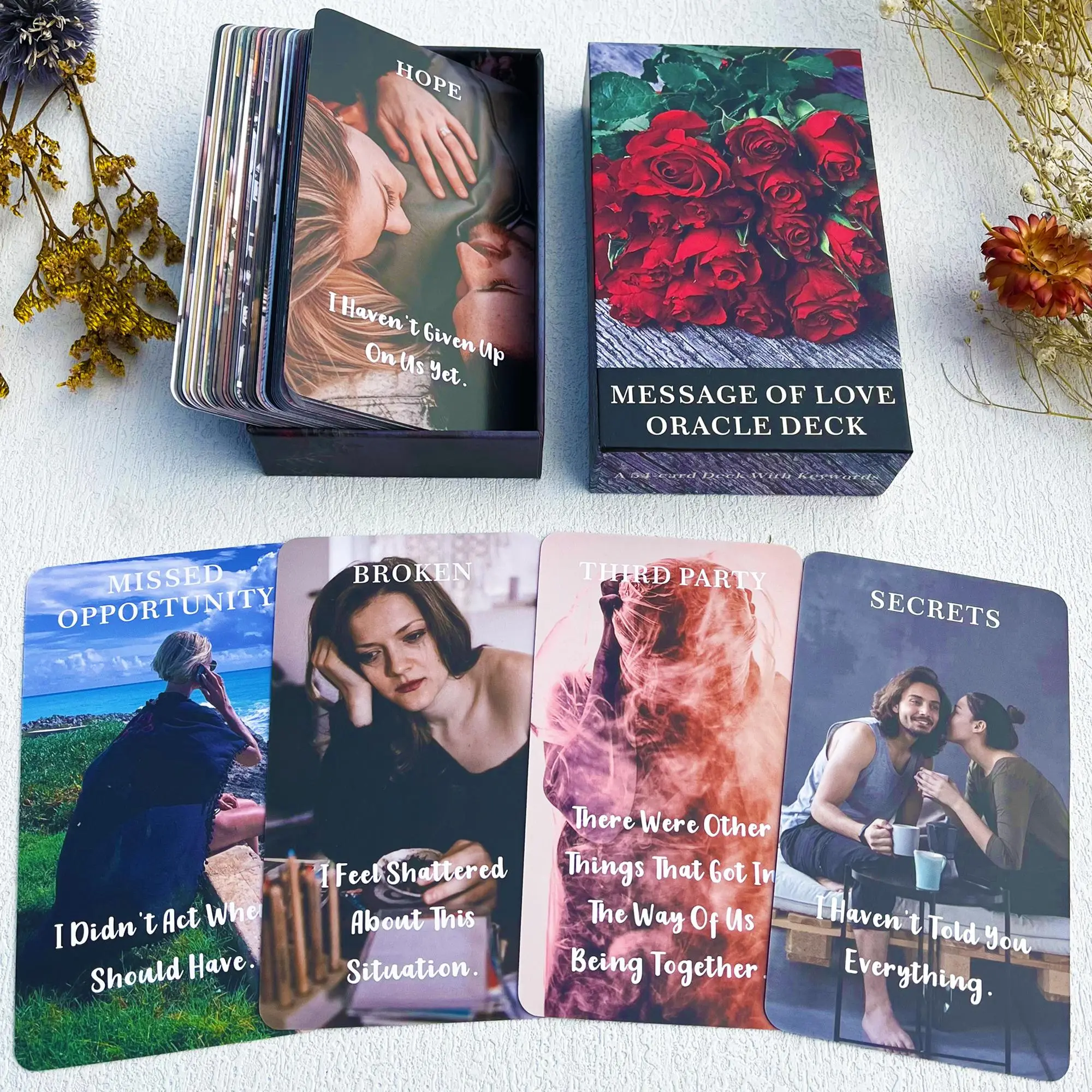 Message of Love Oracle Cards, 1 Set Love, Romance, Twin Flame, Soulmate Messages Oracle Card for Beginners