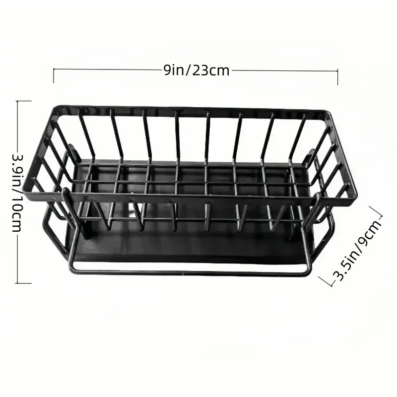 Sink Sponge Drain Rack with Dishcloth Holder, Sink Storage Shelf for Sponge Soap Dish Brush Rag Organizer, Kitchen Countertop Storage Rack, Home Organization and Storage Supplies 1
