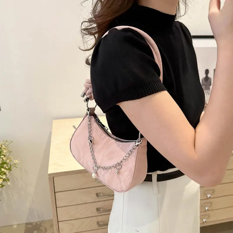 Túi Kẹp Nách, Thời Trang, Dành Cho Nữ, Phong Cách Thường Ngày Túi Đeo Một Bên Vai, Có Dây Xích Xích, Túi Đeo Chéo 5