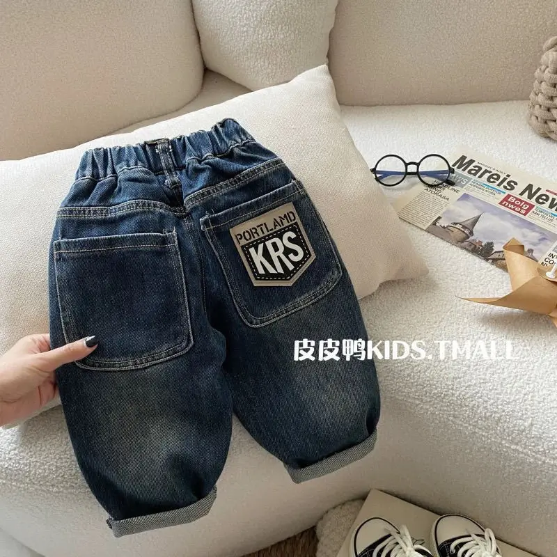 Quần Jean Bé Trai, Thời Trang Mùa Thu, Quần Trẻ Em, Thích Hợp Cho Mùa Xuân Và Mùa Thu, Quần Áo Mùa Thu Cho Bé Trai, Quần Thường Ngày Cho Trẻ Nhỏ Hợp Xu hướng, Hàng Mới Về Năm 2024