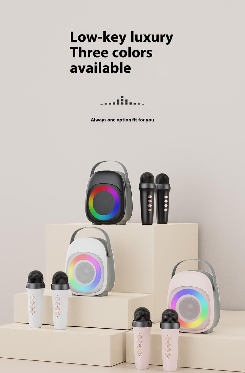 Product Introduction of New karaoke Bluetooth speaker mini portable outdoor microphone all-in-one speaker gift wireless speaker 39