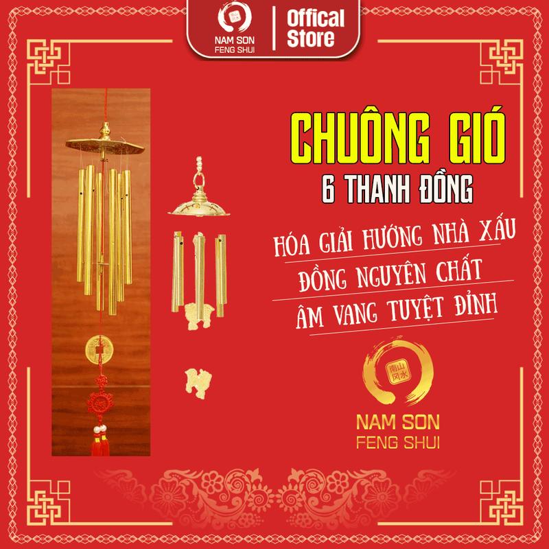 Chuông Gió 6 Ống Đồng Phong Thủy Nam Sơn Decor Decor Phòng