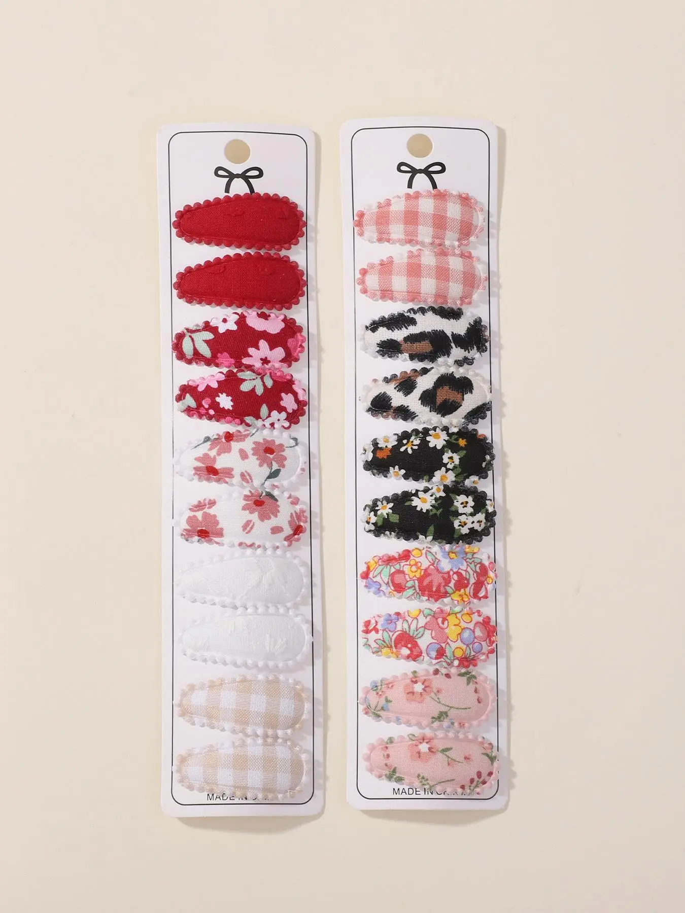 Cute Floral & Plaid Print Hair Clips for Kids, Casual and Versatile Hair Accessories for Girls, Simple Style Plain Color Temperament Seamless Bangs Clip for Party, Daily Clothing Decor