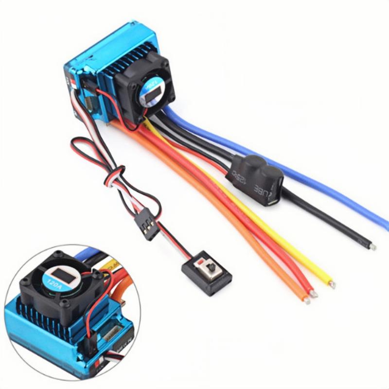 Durable 45A 60A 80A 120A Brushless ESC 1:8 1:10 1:12 Dust-proof Electric Speed Controller Waterproof XT60 T Plug RC Crawler Parts 1