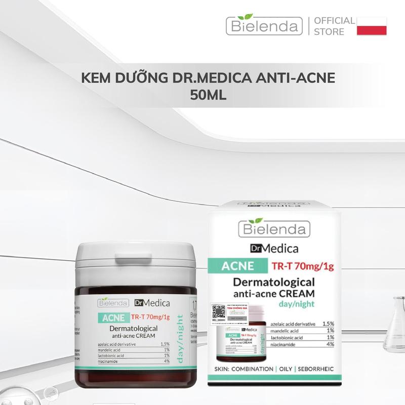 Kem dưỡng Niacinamide Bielenda Dr. Medica Antiacne Dermatological 50ml