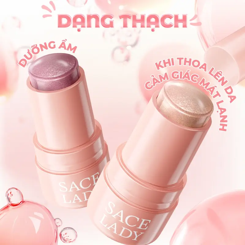 Thỏi Hightlight Dạng Thạch SACE LADY Nước Rạng Rỡ Lâu Trôi Phát Sáng Kết Cấu Thạch độc đáo Rosslyn 2