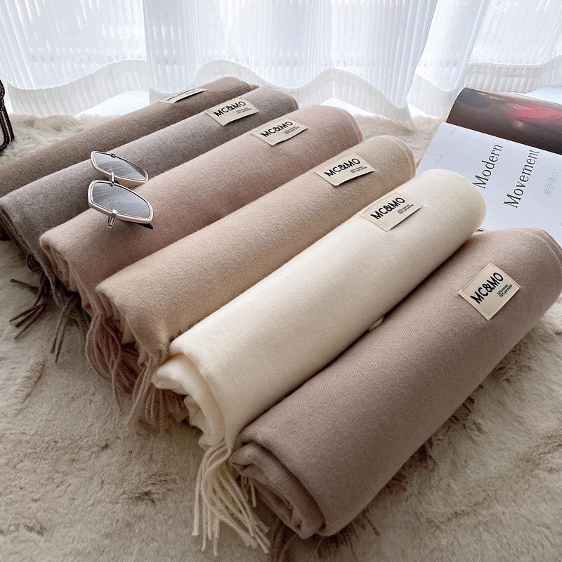 [HÀNG CÓ SẴN] Khăn len quàng cổ MC&MO mềm mịn màu vintage phong cách Hàn Quốc Nhung Khăn Choàng