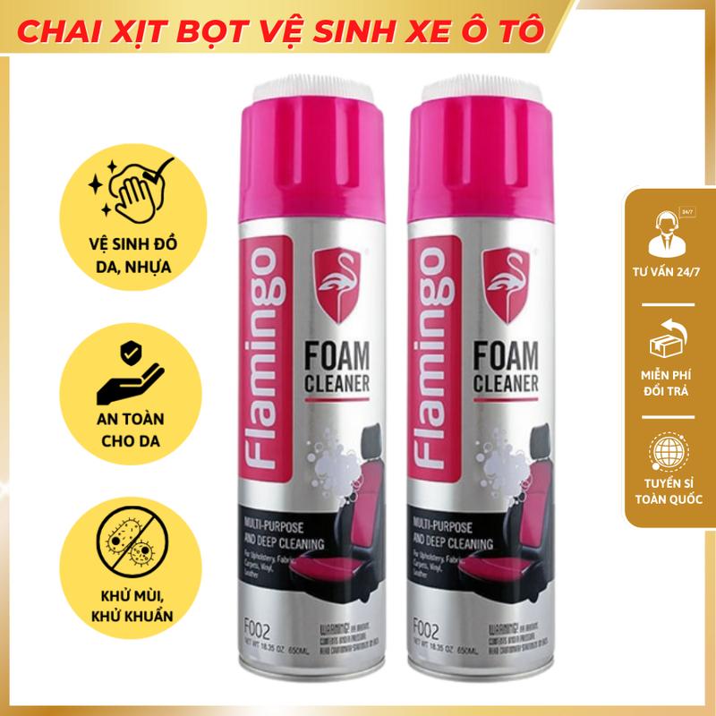 Combo vệ sinh xe, làm sạch, dưỡng bóng dành cho ô tô, xe tải Flamingo 650ml