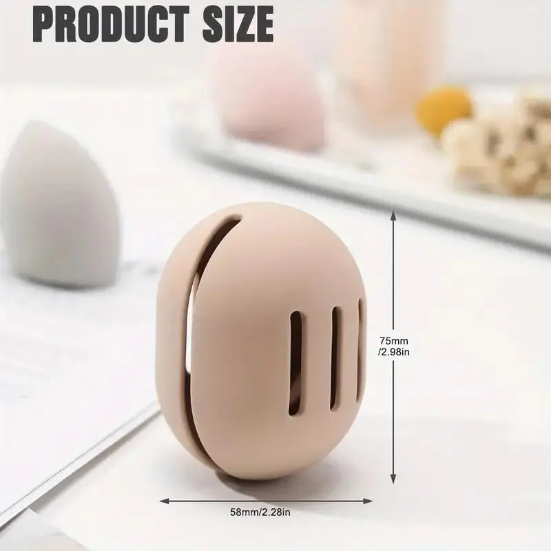 Silicone Makeup Sponge Storage Box, 2 Counts Makeup Sponge Storage Case, Dustproof Makeup Sponge Storage Capsule, Portable Makeup Tool Organizer, Cosmetic Storage Container, Makeup Accessories 1