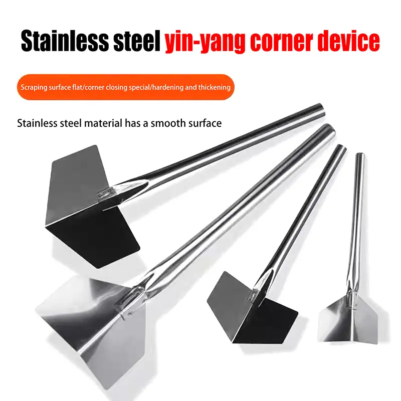 1PC Inside Outside Corner Scraping Yin Yang Puller Construction Tools Stainless Steel Putty  Drywall Scrapers Hand Tool