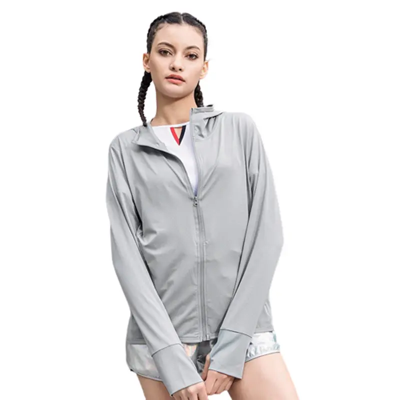 Jaket Olahraga Airism Jaket Mesh Hoodie UV Protection 0