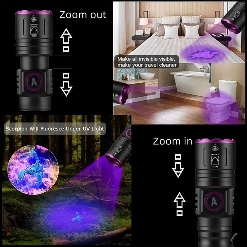 PARVEZO - Senter UV Ultraviolet Flashlight 365nm 15W 1