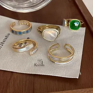 Cincin Jassaiah Aesthetic Wanita Open Ring Elegan