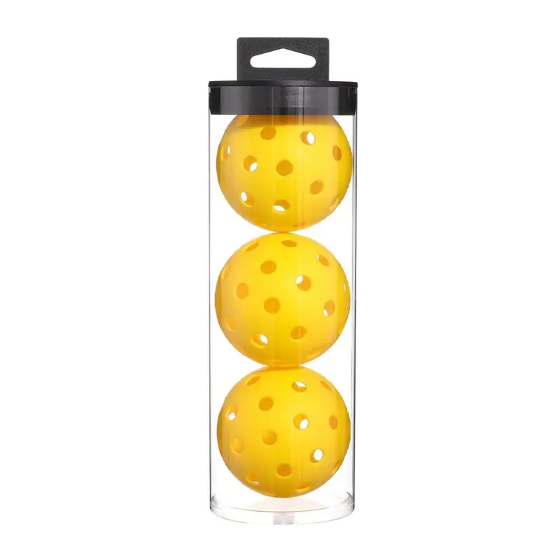 Bóng Pickleball, 3x, Linh hoạt, 74mm, Bóng Pickle chuyên nghiệp, Thích hợp cho sân ngoài trời, Dành cho người lớn, Được chấp thuận cho các giải đấu và đào tạo chơi 5