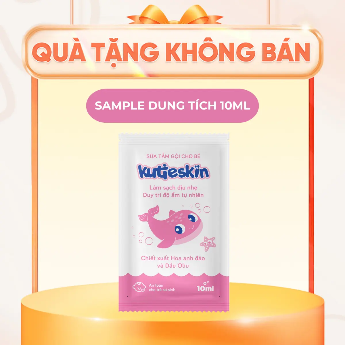 [HÀNG TẶNG KHÔNG BÁN] Sữa tắm gội cho bé Kutieskin gói 10ml HN0625