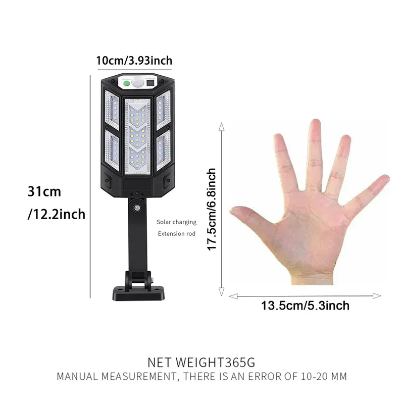 Solar Powered Wall Mounted Light, Outdoor Garden Safety Path Light, Courtyard Light, Outdoor Decorative Light with 3 Lighting Modes, Motion Sensor, Lamp, Rechargeable 1