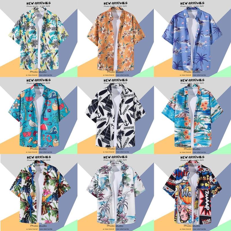 Product Introduction of Áo Sơ Mi Đi Biển Thường Ngày Dành Cho Nam Giới, Áo Sơ Mi ngắn Tay Áo Mỏng Mùa Hè, Áo Sơ Mi In Hình, Dáng Rộng Vừa Vặn, Áo Sơ Mi Hawaii Sành Điệu, Thích Hợp Cho Phụ Nữ, Năm 2025 1