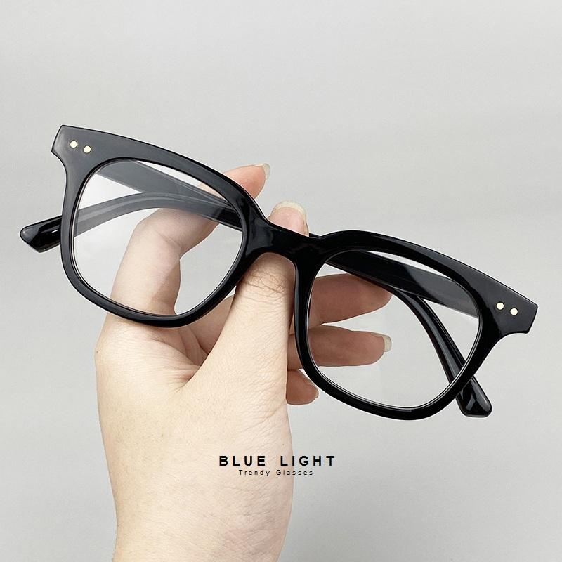 Gọng Kính Cận, Kính Mắt Giả Cận Nam Nữ, Chống Ánh Sáng Xanh, GM V Dáng Nhỏ Khung Dày Nhựa Dẻo Đen Hàn Quốc - BLUE LIGHT