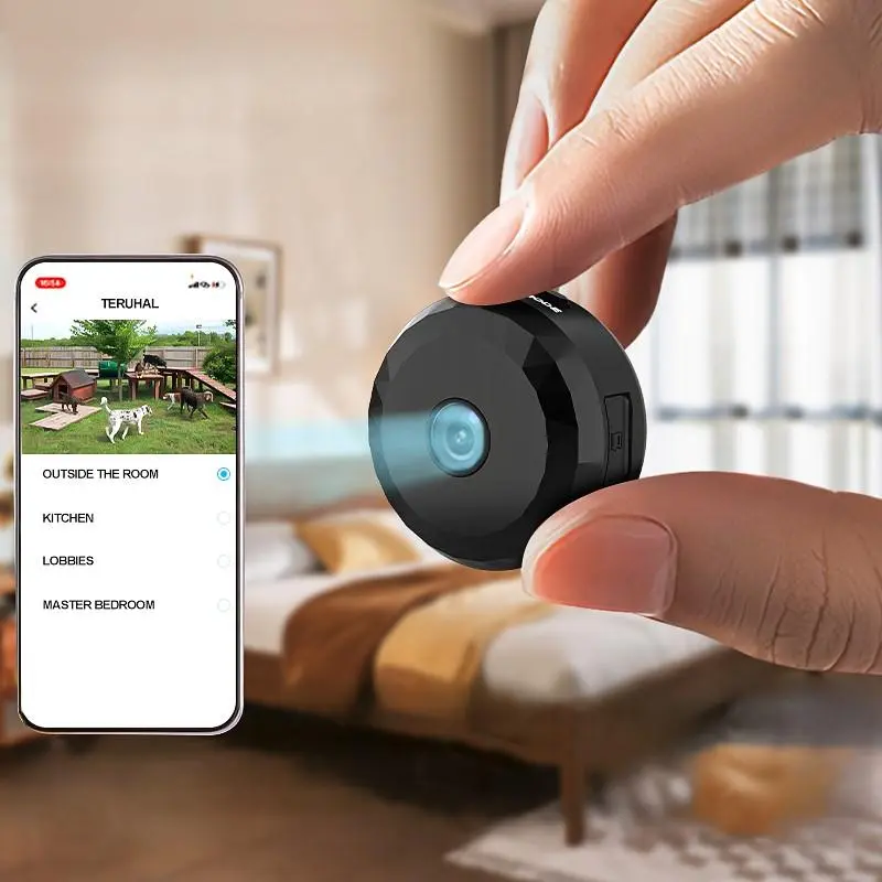 Rechargeable Mini Camera, 2.4GHz WiFi Micro Camera, Wide Angle Monitoring Camera, Remote Viewing Camera for Home Security