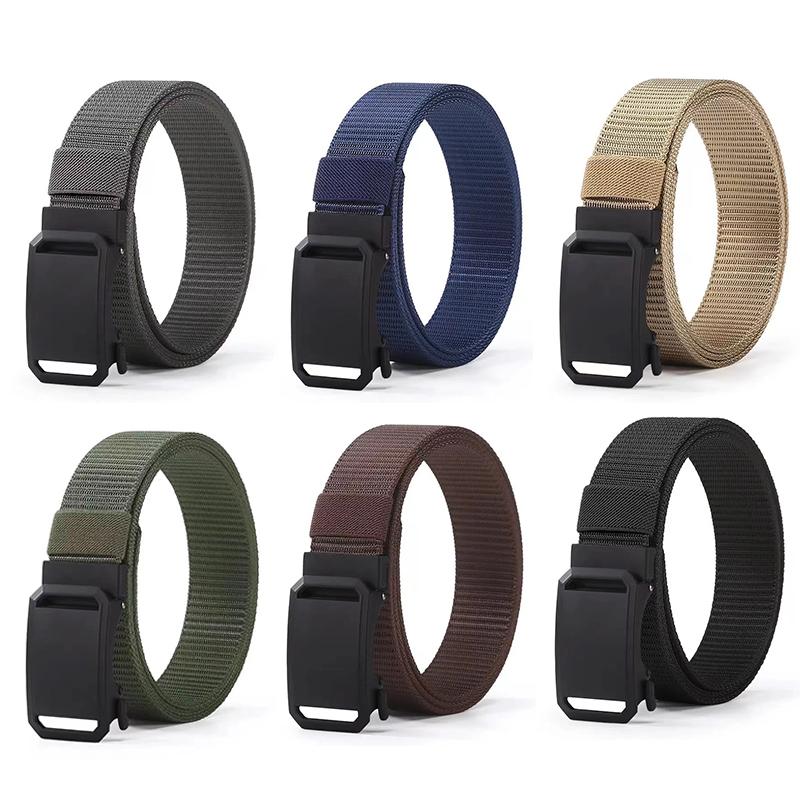 Men's Belt Outdoor  Belt Multi Functional Automatic Metal Buckle Nylon Belt High Quality Canvas Belt ﻿ 2