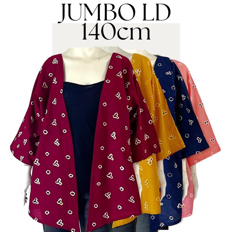 Outer Jumbo Bigsize Batik Jumputan Handmade Lingkar Dada 140cm 1