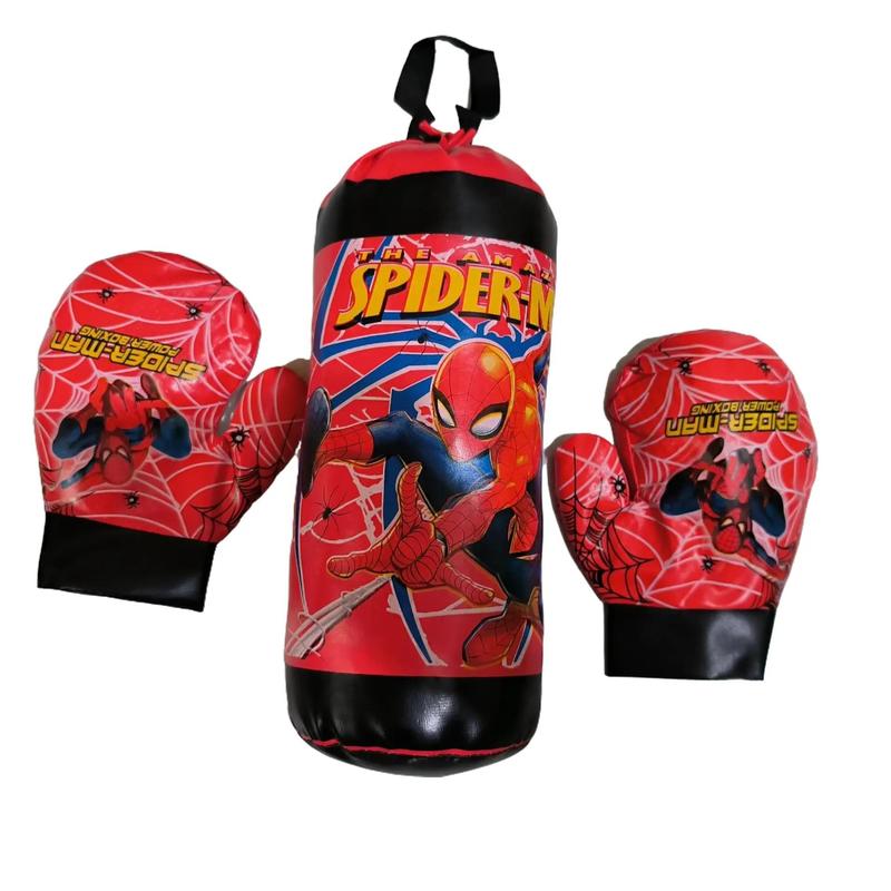 Bộ Đấm Bốc Trẻ Em Kèm Găng Tay, Bộ Túi Đấm Bốc Boxing Người Nhện Cho Bé từ 4-6 tuổi Đồ Chơi Toy