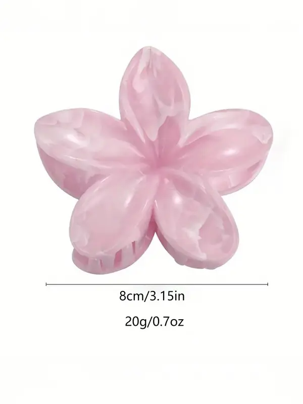 Flower Shaped Hair Claws, Elegant Solid Color Hair Claws, Fashion Hair Accessories for Women & Girls, Cute Lovely Hairwear for Daily Used 4
