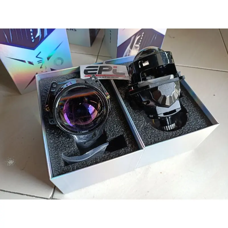 Projie Proji Projector Biled Vinyx P50 P60 LASER 3 inch Purple Lens 60w kembaran E10 E11 3
