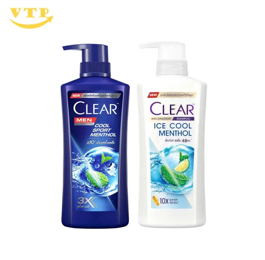 [FREE SHIP] - Combo 2 chai dầu gội đầu gồm clearr Bạc Hà 480ml và Clear Men 450ml