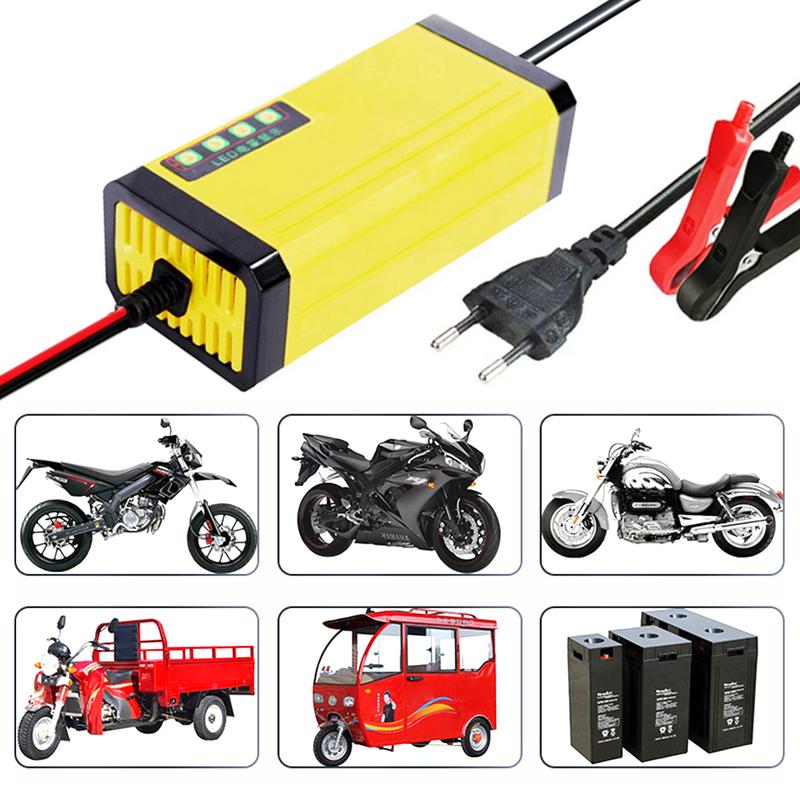 Product Introduction of 【MonQIQI】Charger Aki Portable 12V 2A Motor Mobil Charger Aki Motor Kering Dan Basah LED Indikator car kabel 36