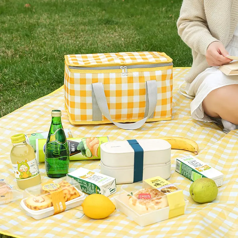 Outdoor Portable Thermal Insulated Cooler Box Cooler Bag Picnic Bag Camping Drink Bento Bags Lunch Bag Hand Bags Travel Camping Equipment
