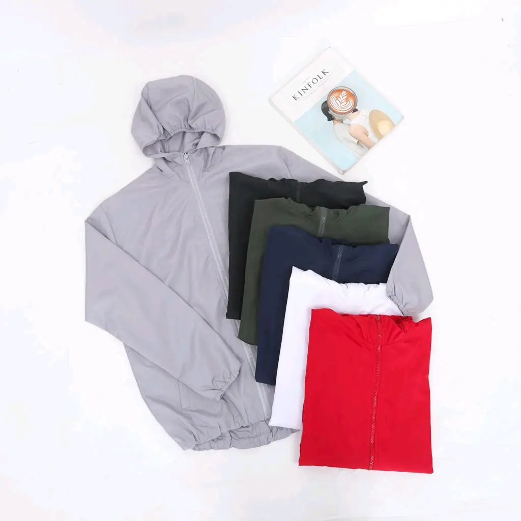 jaket olahraga parasut / jaket running parasut / jaket parasut / jaket olahraga viral / jaket pelindung matahari / jaket anti sinar UV Anti Air Nyaman Uniseks Pria Wanita Sport Sports Outerwear & Hoodies windbreaker fixie pas moca jogging outfit