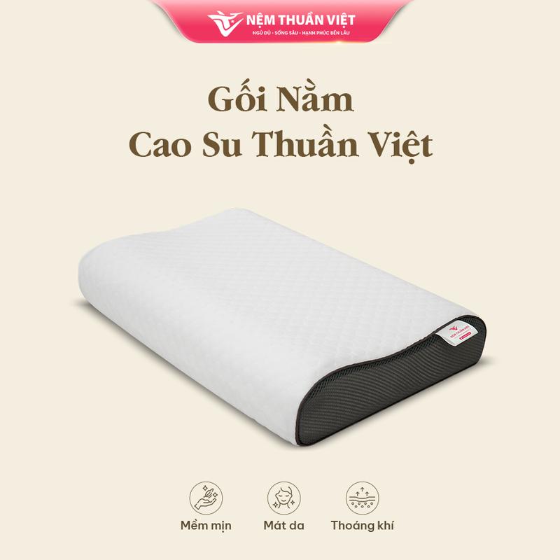 [SALE] Gối Nằm Cao Su Thiên Nhiên Thuần Việt - Gối Lượn Sóng - Êm Ái - Giảm Đau Vai Gáy Cổ