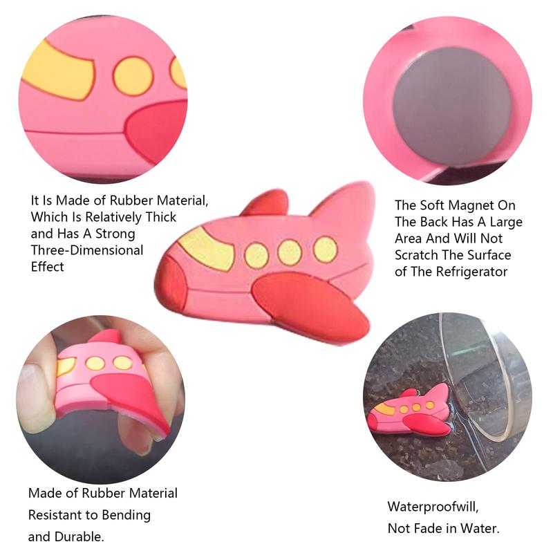Cartoon Transportation Shaped Fridge Magnet (10pcs), Cute Refrigerator Magnet, Magnetic Sticker for Home Decoration 2