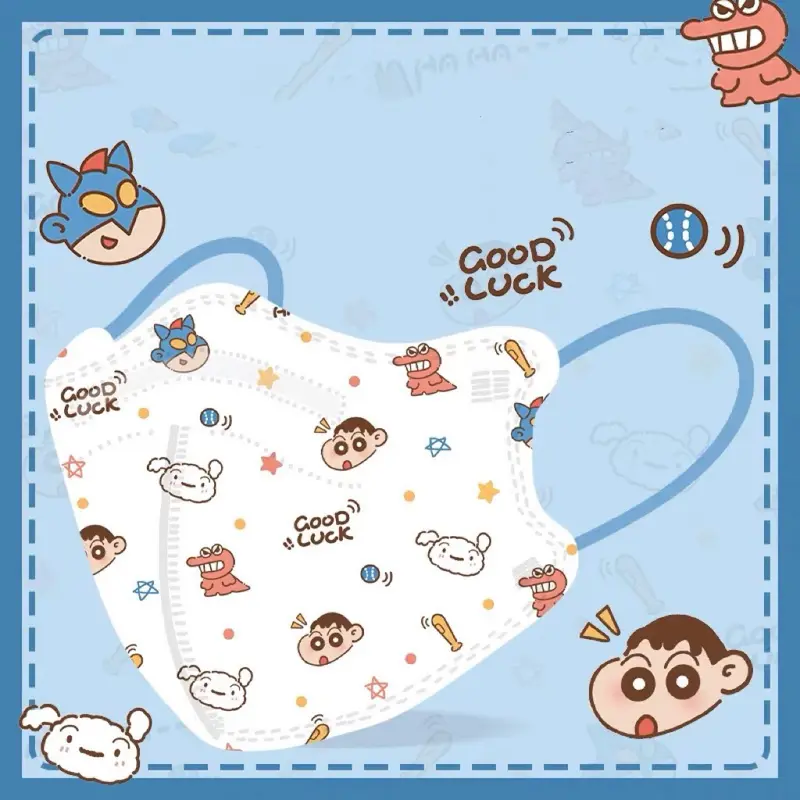 [Set 5 cái] Khẩu trang 3D cute hoạt hình dễ thương, in hình cute người lớn 0