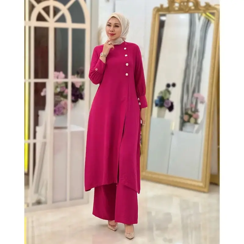 Setelan Tunik 2025 Model baru Adeline Setelan Wanita Jumbo One Set Viral Bahan Crinkel Airflow 5