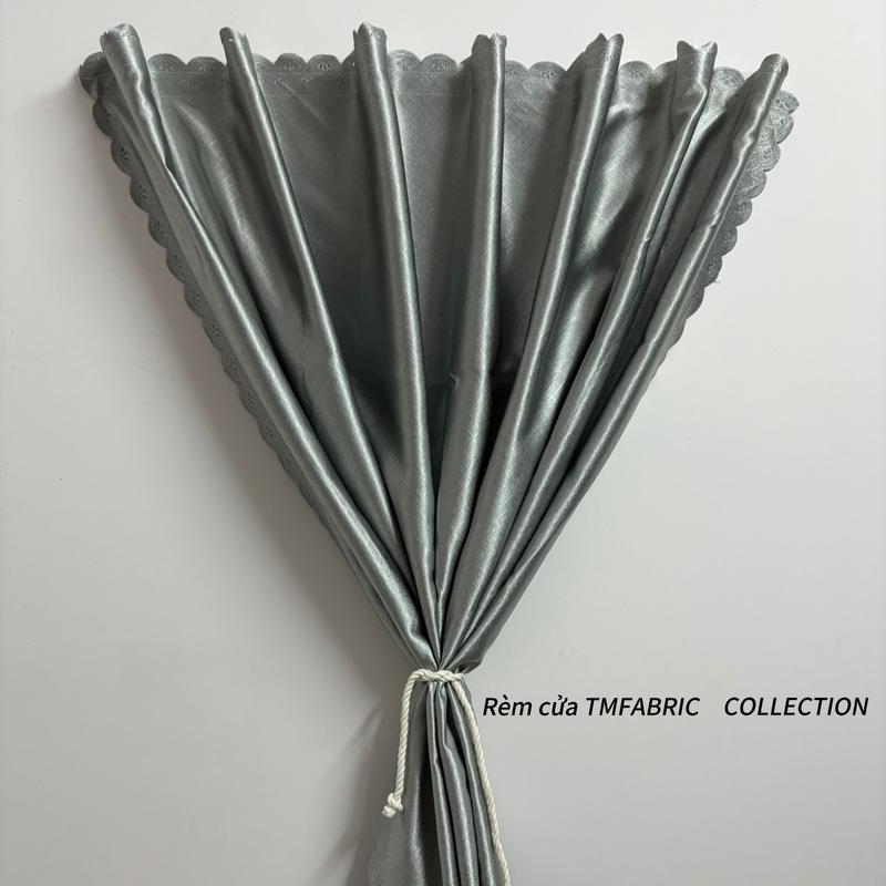Rèm dán tường màu xám trắng chống nắng, không cần khoan tường, siêu tiện lợi, rèm cửa TMFABRIC rem dan rem dan
